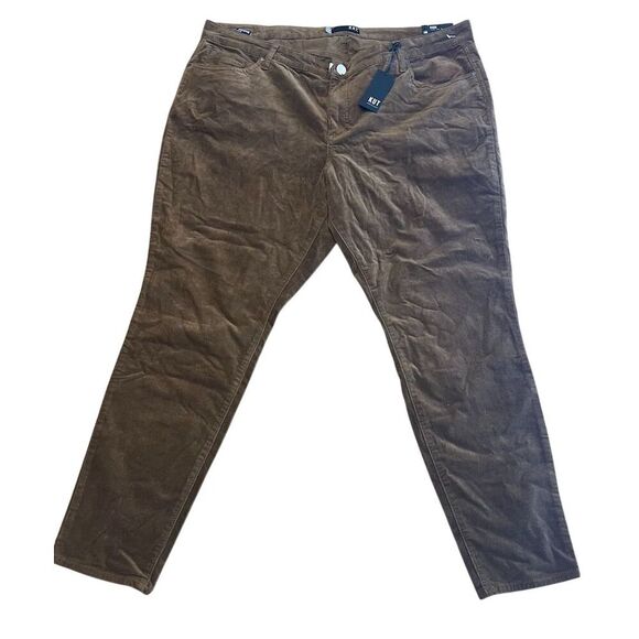NWT Kut From The Kloth Diana Plus Corduroy Skinny Pants Size 24W Brown - Picture 1 of 12